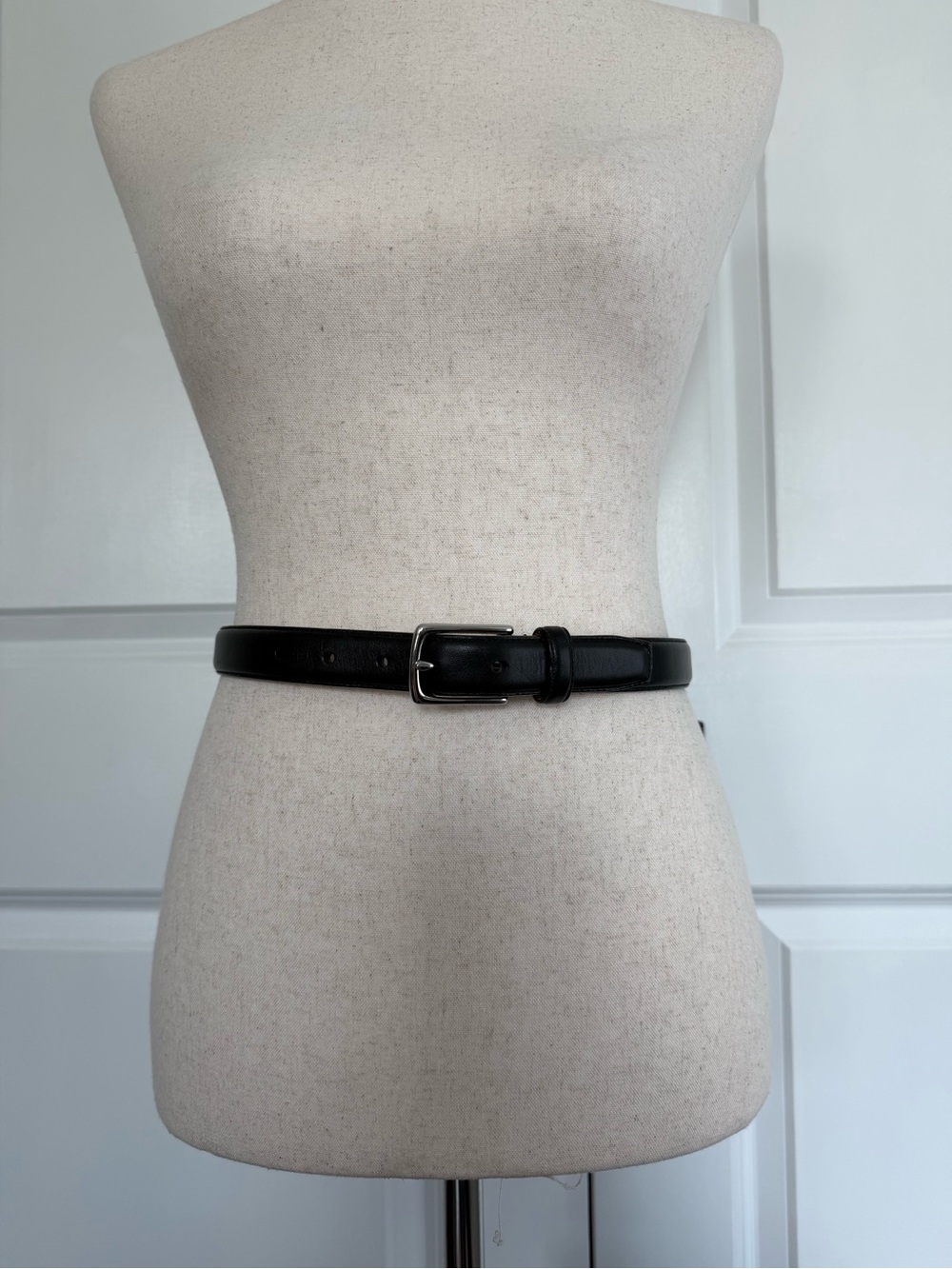 Polo Ralph Lauren Women’s Black Italian Leather Belt Silver Buckle Size 26